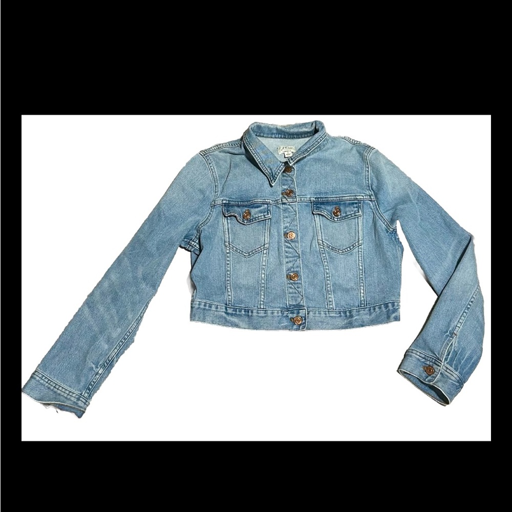 J. Crew Cropped Denim Jacket Size L